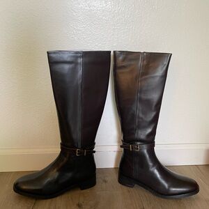 🤎🐴 NIB Maeve Anthropologie dark brown buckle riding boots sz 37